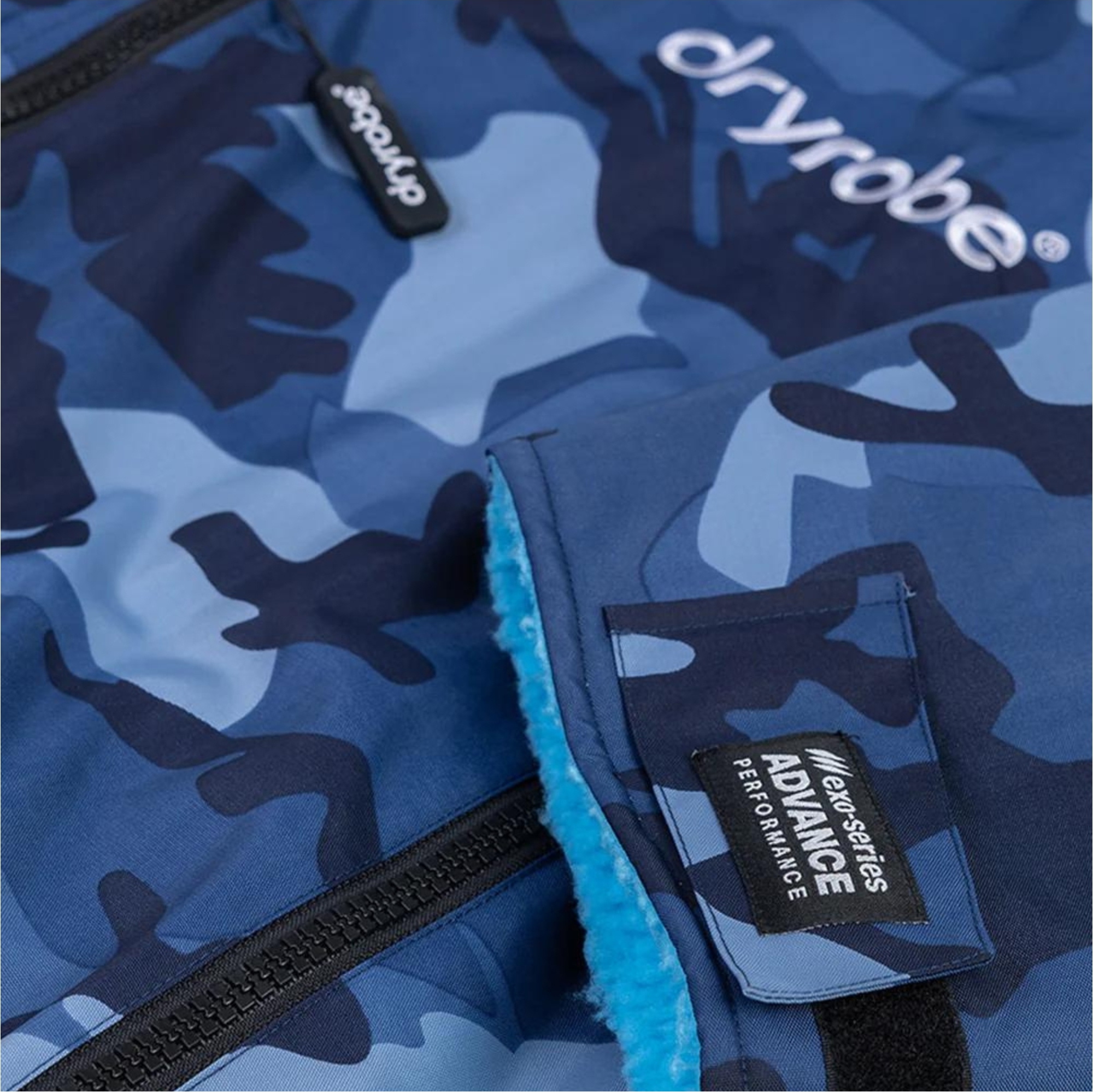 2026 Dryrobe Advance Roupão De Troca De Roupa De Manga Comprida DALSV3 - Blue / Camuflagem